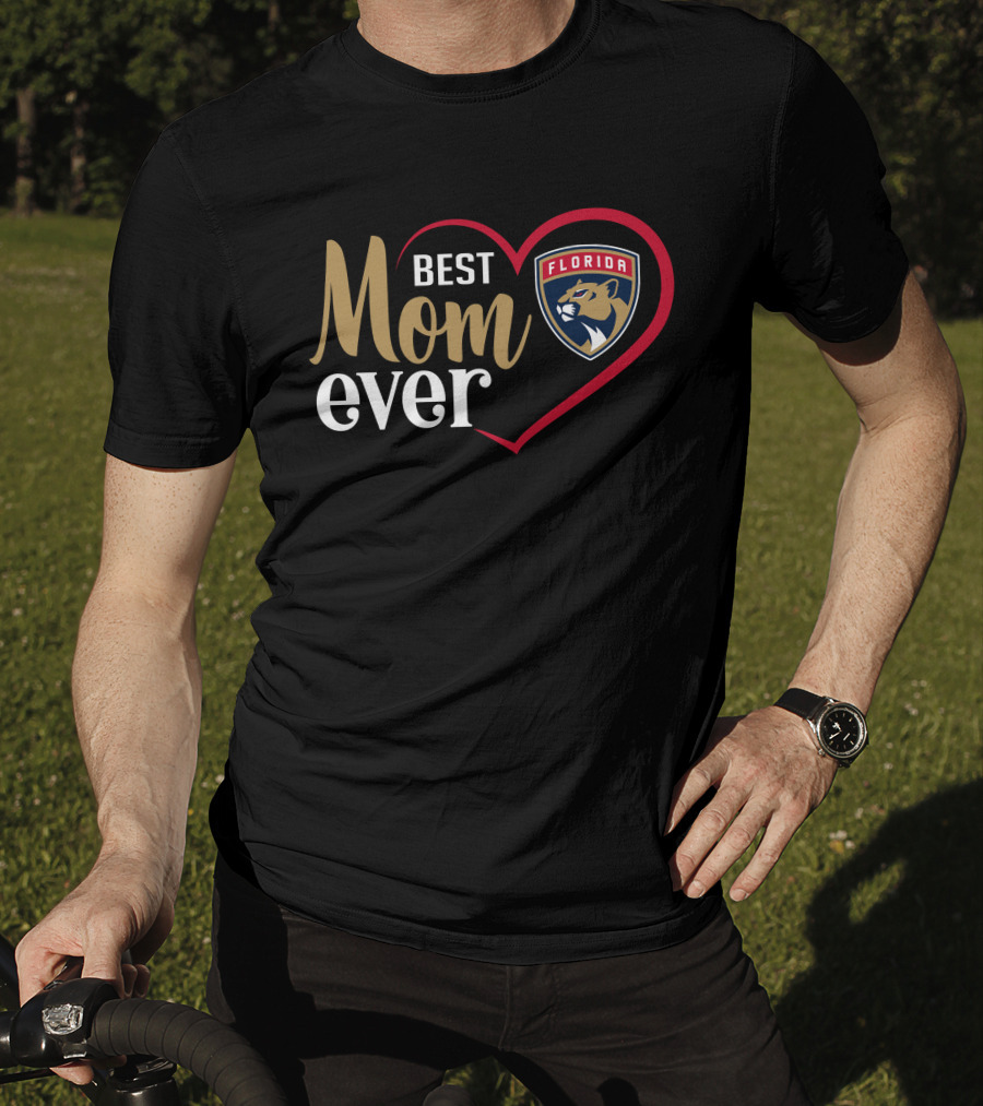 Florida Panthers Best Mom Ever Heart T-Shirt