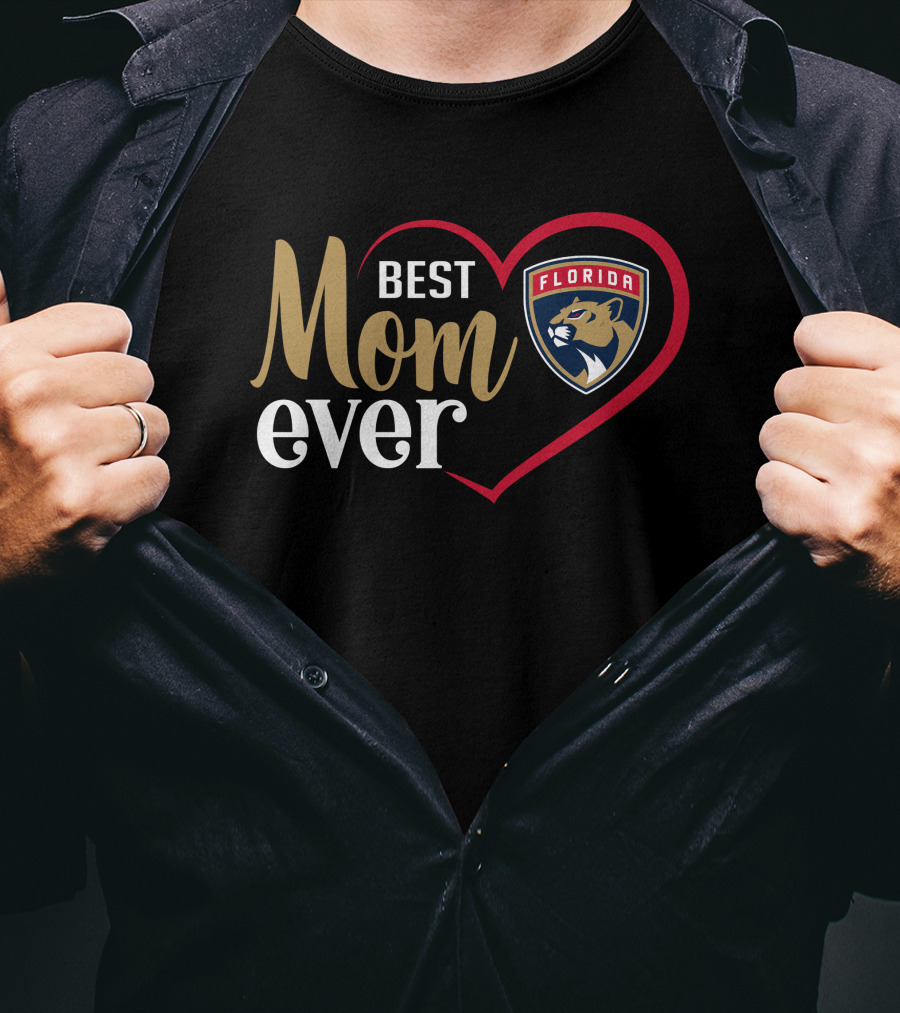 Florida Panthers Best Mom Ever Heart T-Shirt