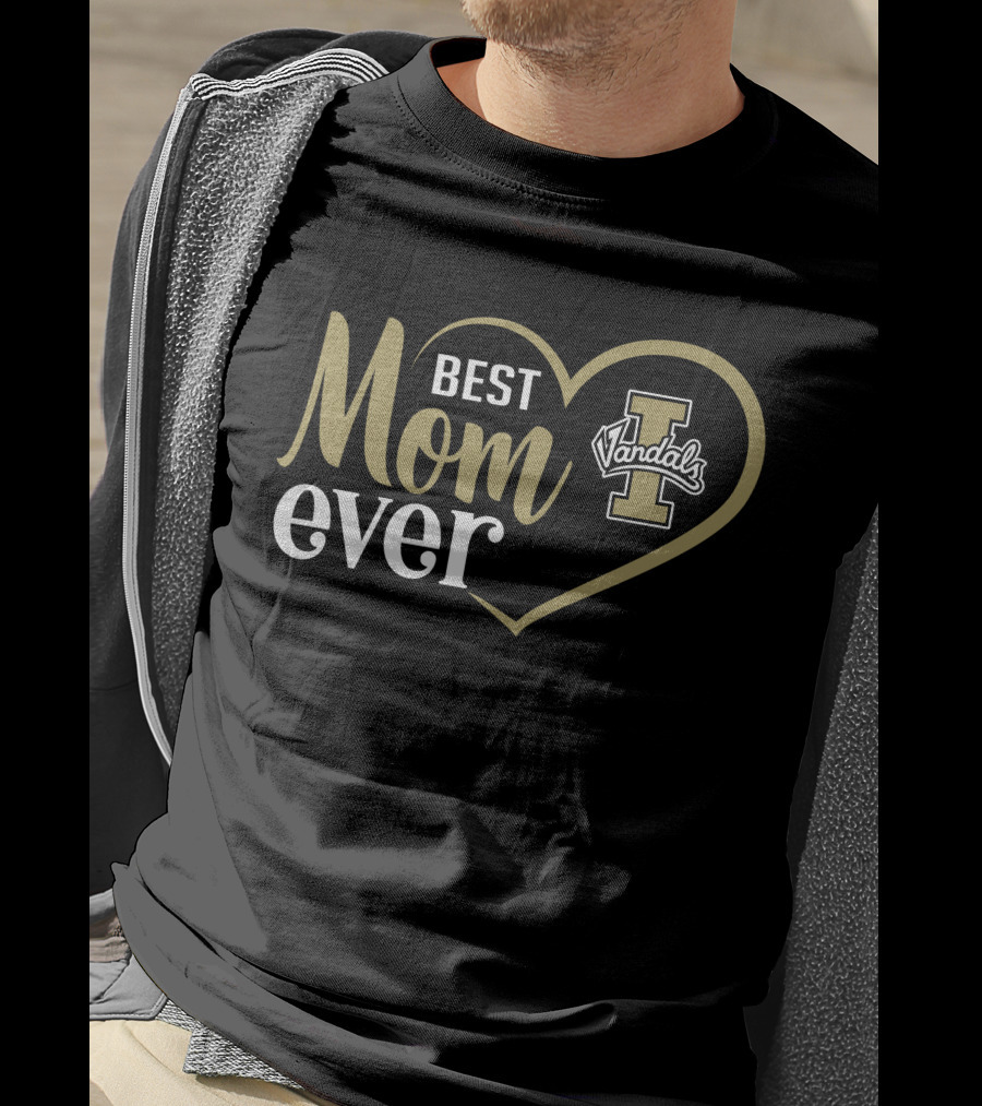Idaho Vandals Best Mom Ever Heart Design T-Shirt