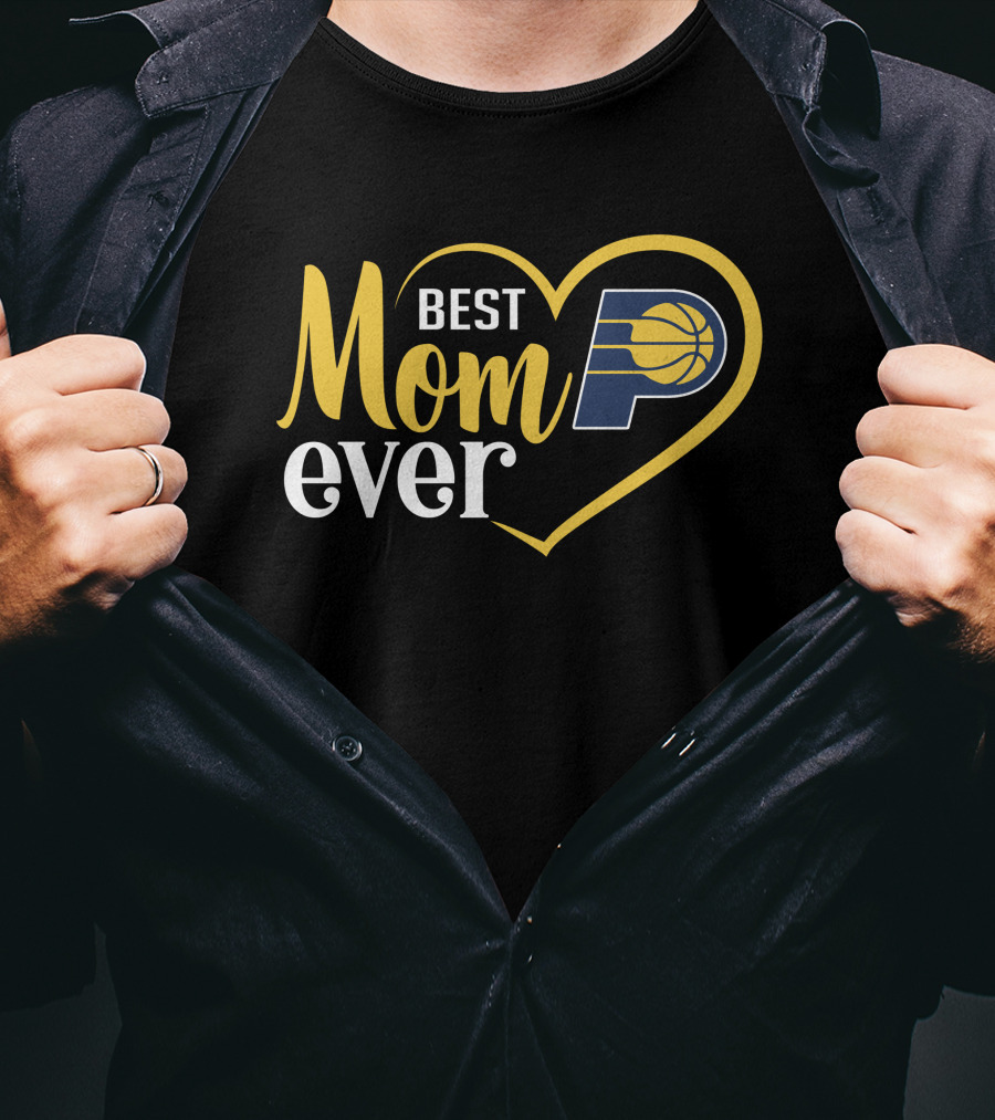 Indiana Pacers Best Mom Ever Heart T-Shirt