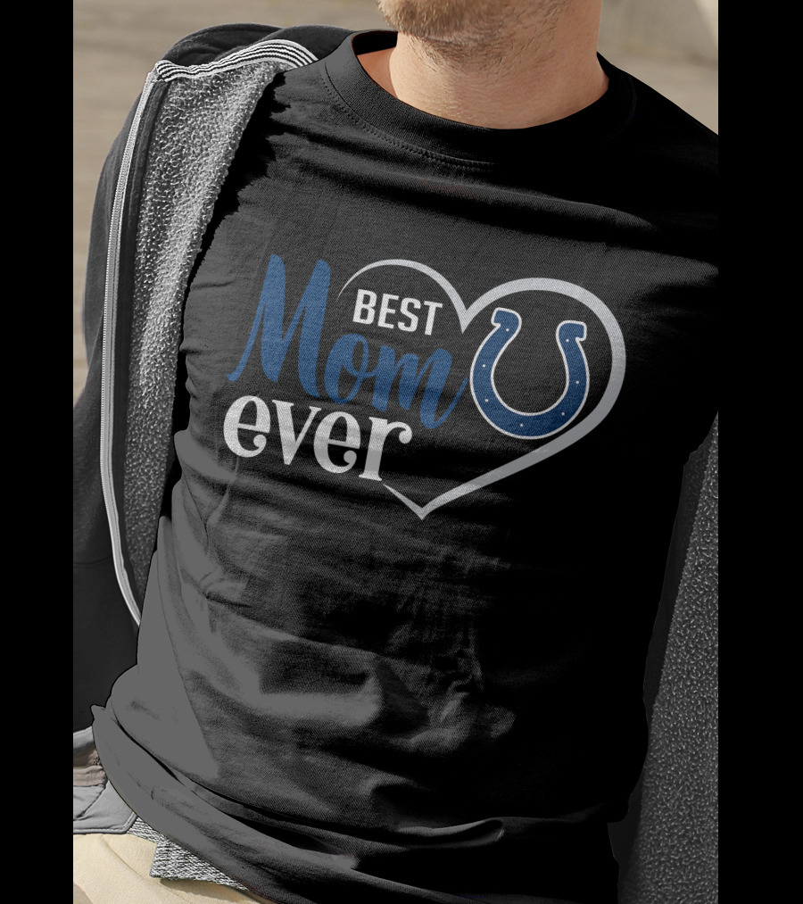 Indianapolis Colts Best Mom Ever Heart T-Shirt