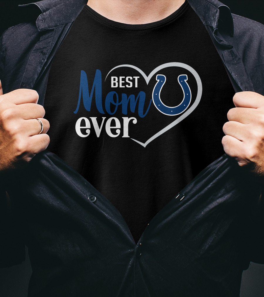 Indianapolis Colts Best Mom Ever Heart T-Shirt