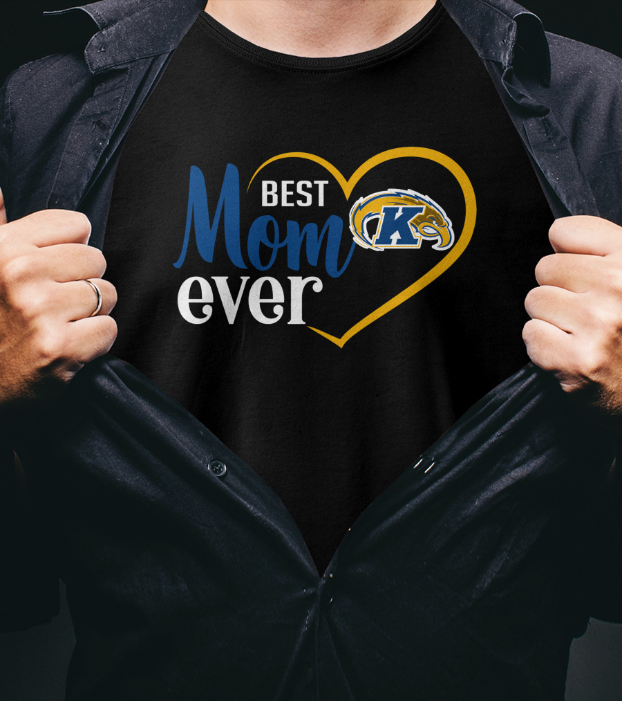 Best Mom Ever Kent State Golden Flashes Heart T-Shirt