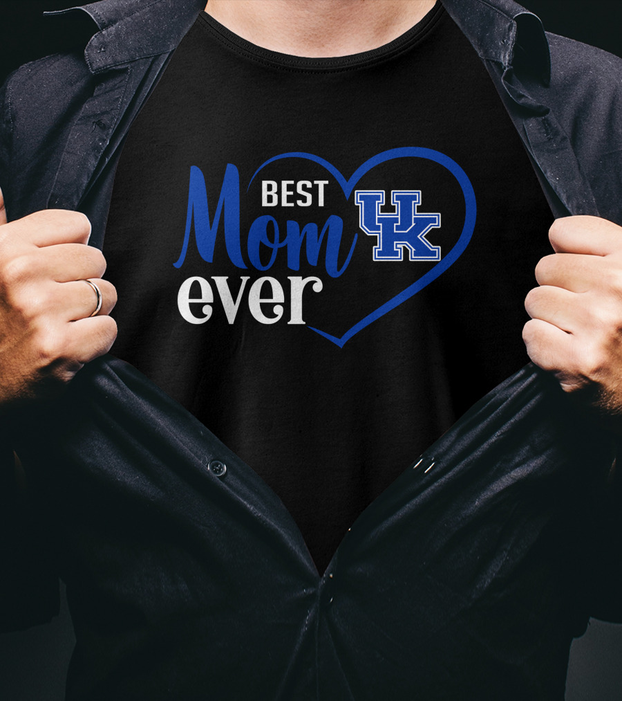 Kentucky Wildcats Best Mom Ever With Uk Heart T-Shirt