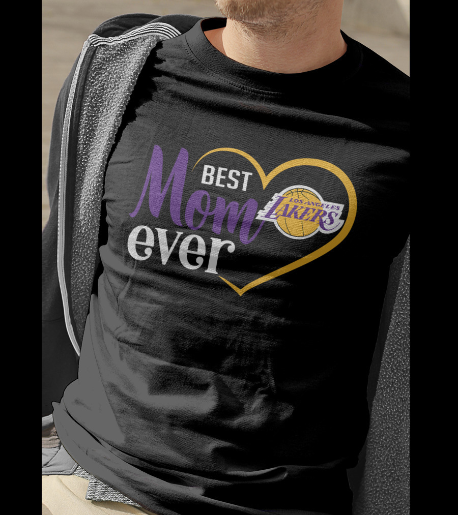 Best Mom Ever Los Angeles Lakers Heart T-Shirt