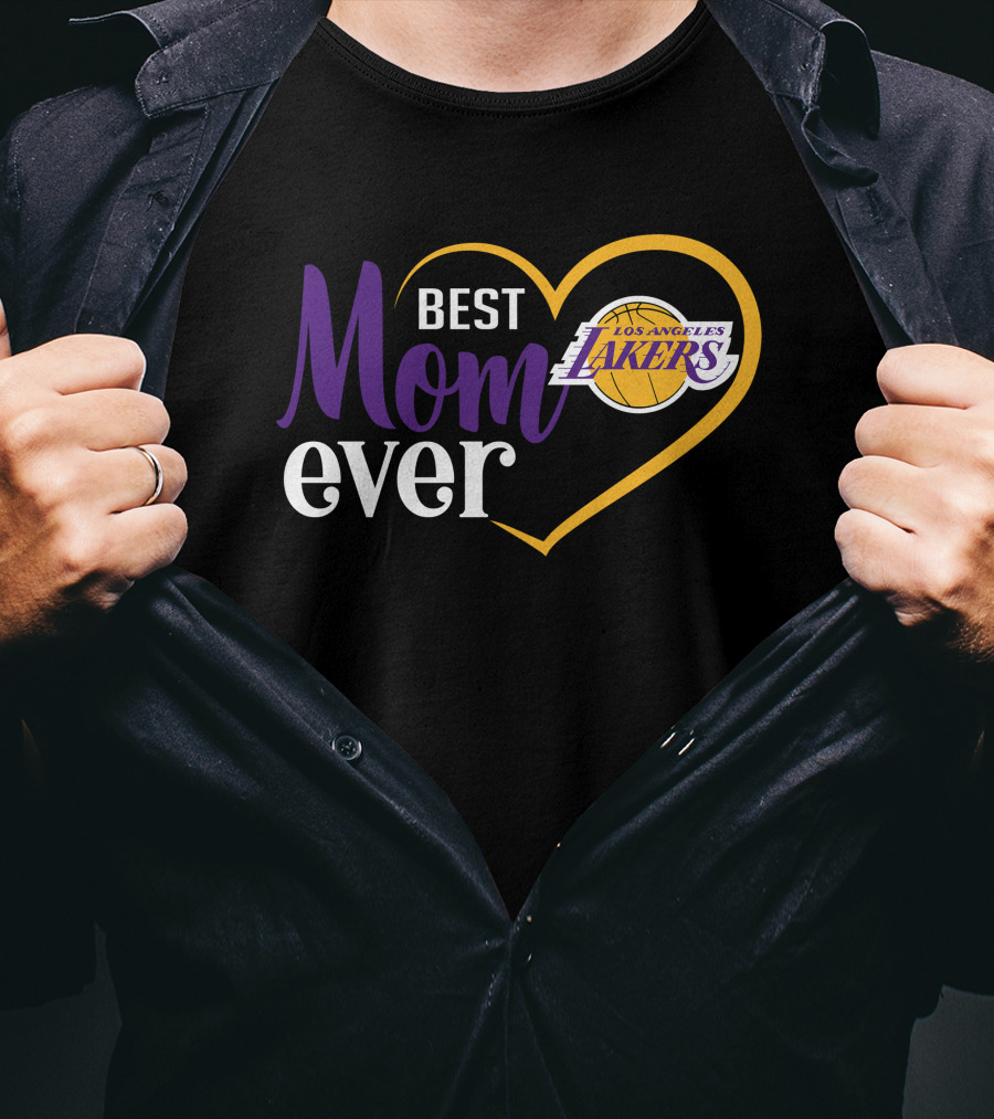 Best Mom Ever Los Angeles Lakers Heart T-Shirt