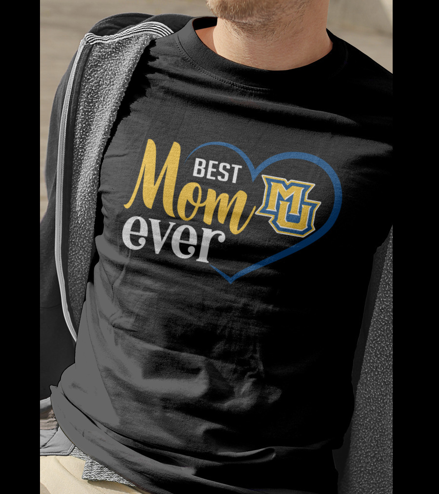 Marquette Golden Eagles Best Mom Ever Heart T-Shirt