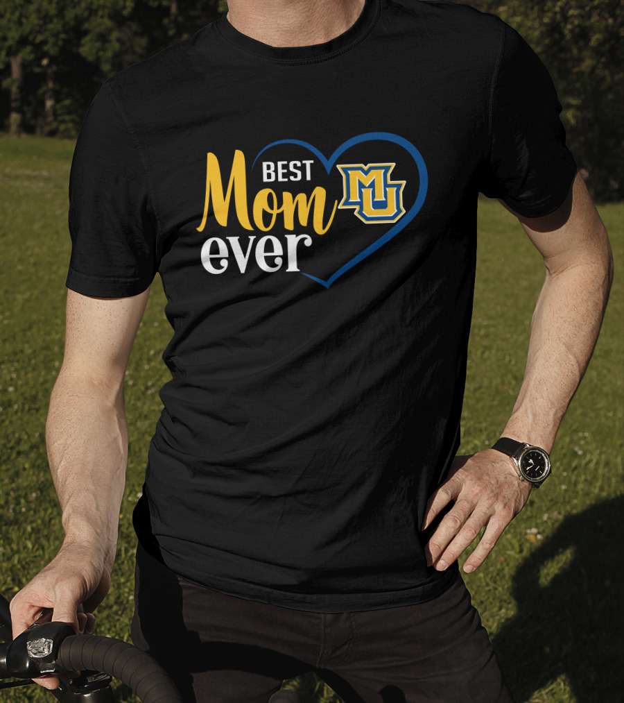 Marquette Golden Eagles Best Mom Ever Heart T-Shirt