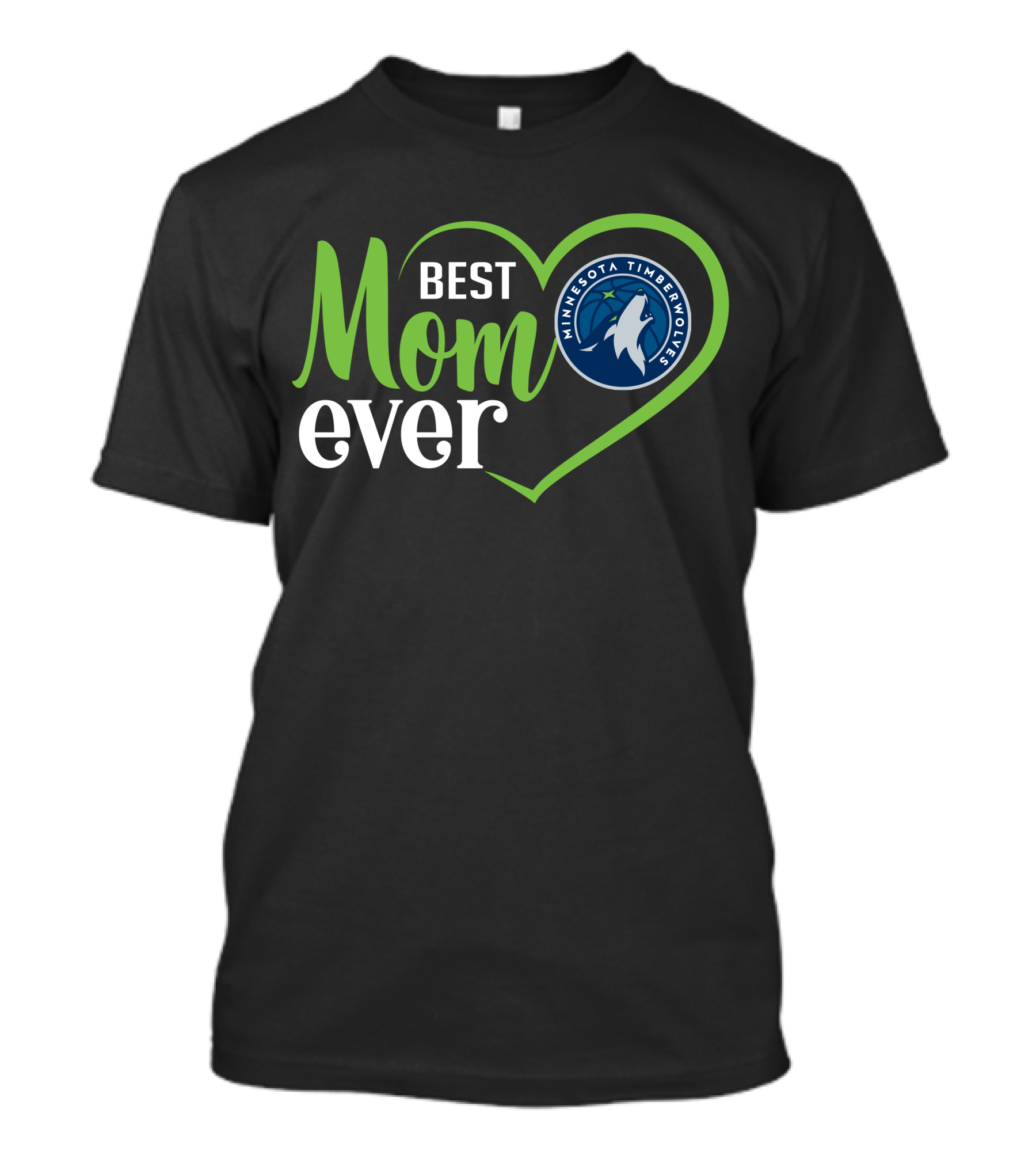 Minnesota Timberwolves Best Mom Ever Heart T-Shirt