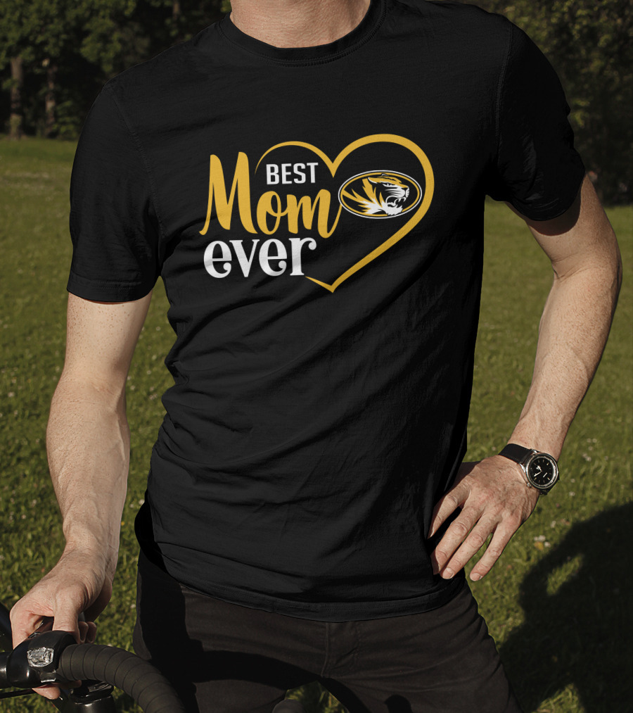 Best Mom Ever Missouri Tigers Heart T-Shirt
