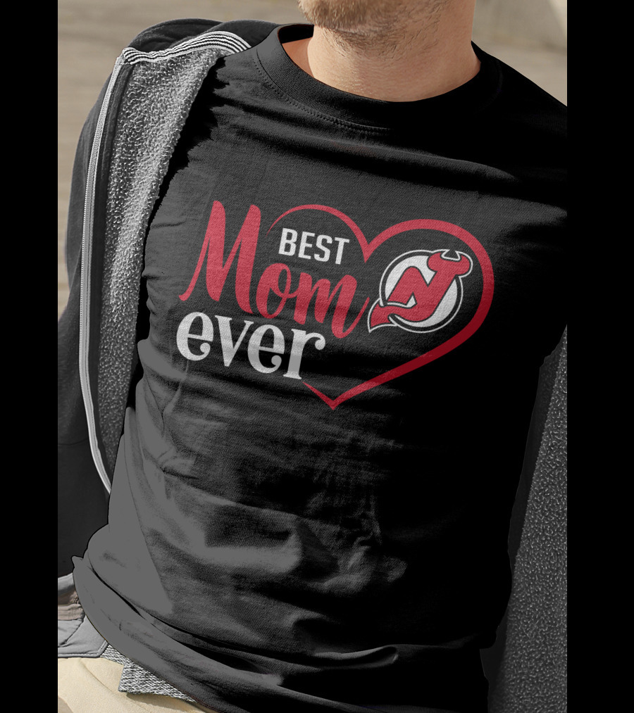 Best Mom Ever New Jersey Devils Heart T-Shirt