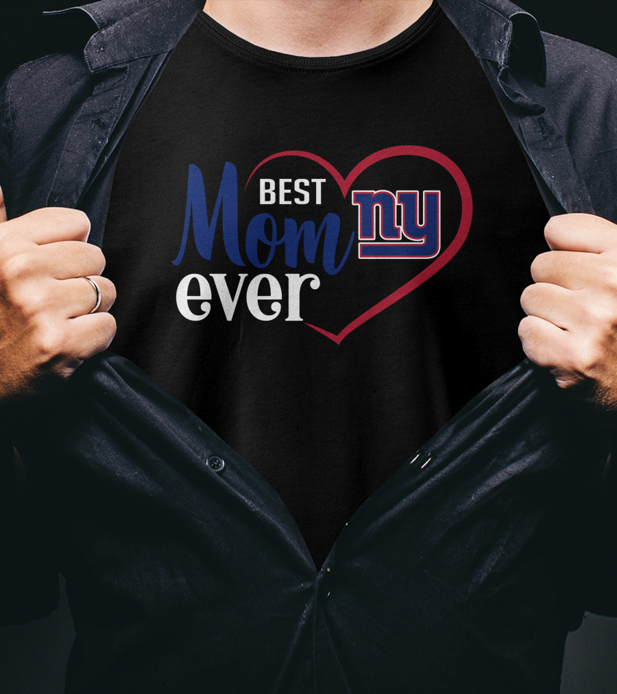 Best Mom Ever New York Giants Ny Heart T-Shirt