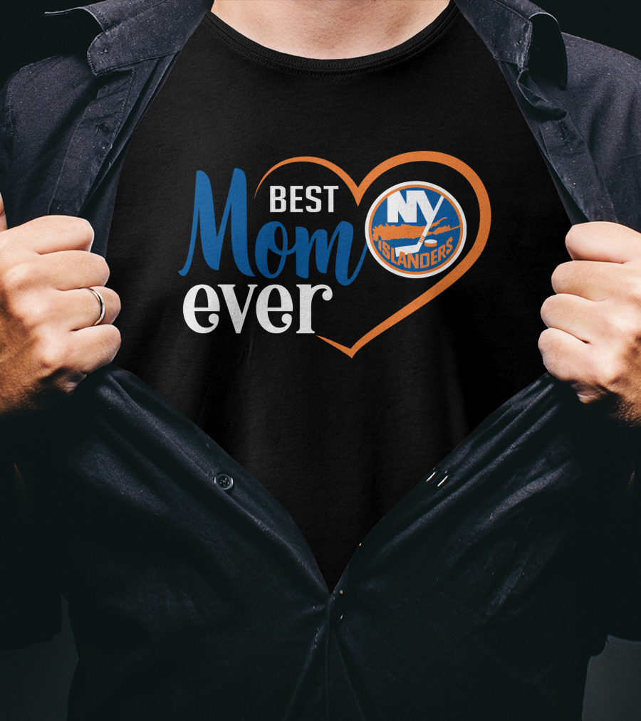 New York Islanders Best Mom Ever Heart T-Shirt