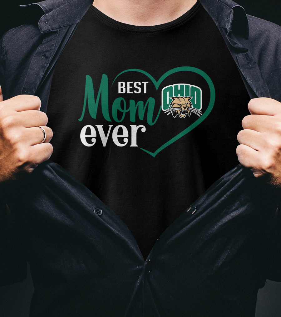 Ohio Bobcats Best Mom Ever Heart T-Shirt
