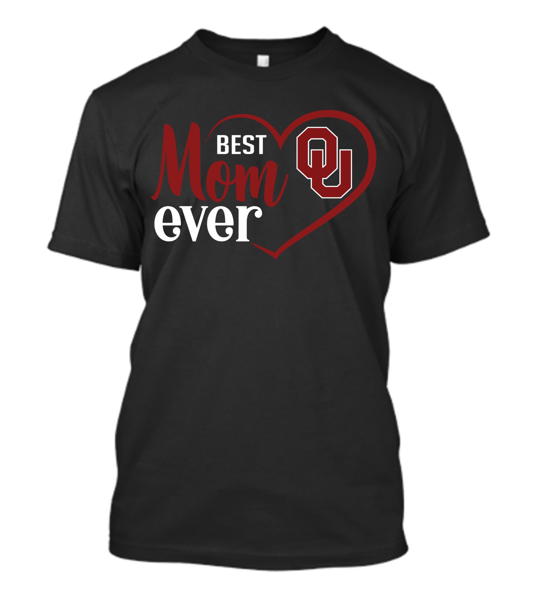 Best Mom Ever Oklahoma Sooners Heart Ou T-Shirt