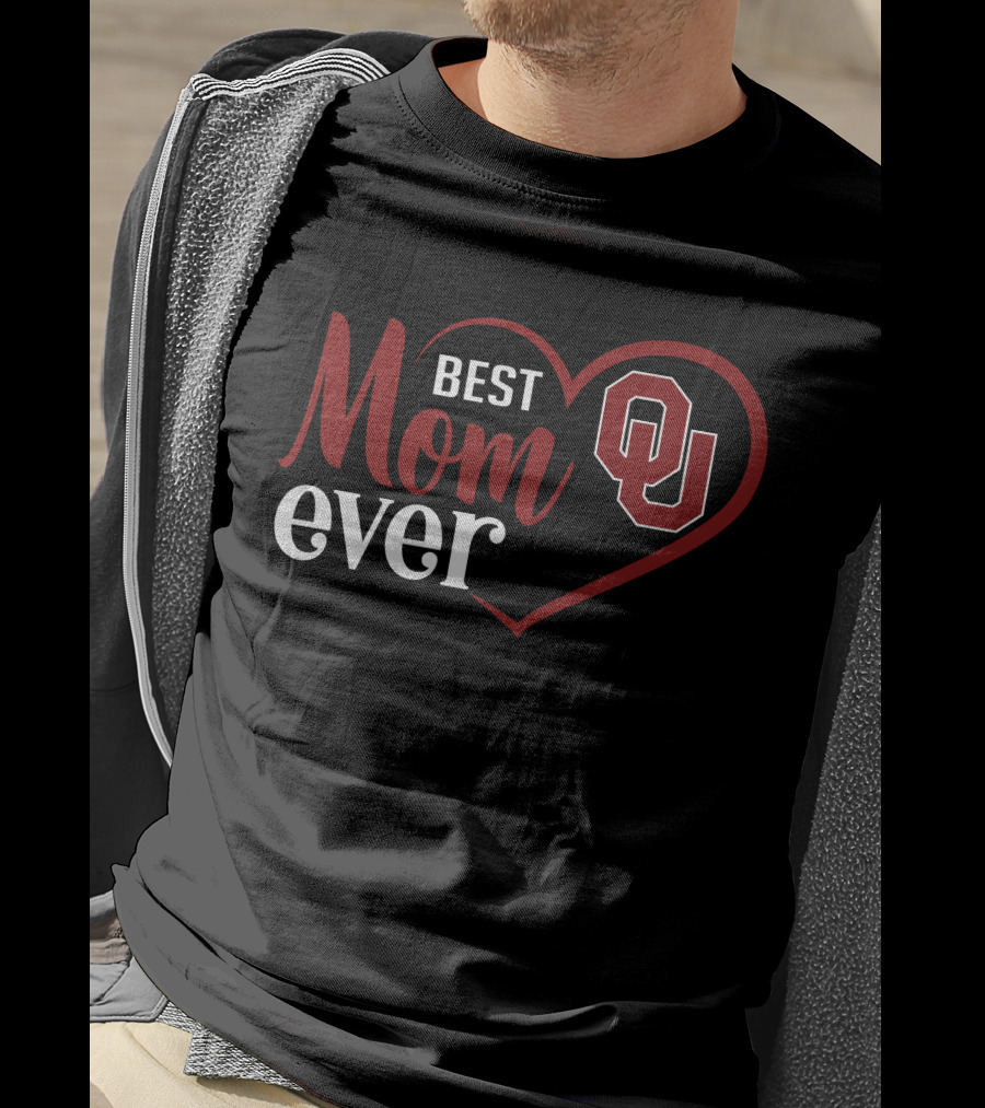 Best Mom Ever Oklahoma Sooners Heart Ou T-Shirt
