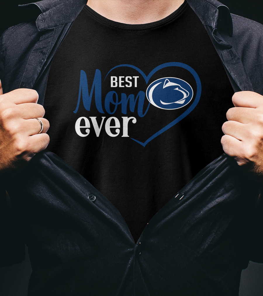 Best Mom Ever Penn State Nittany Lions Heart T-Shirt