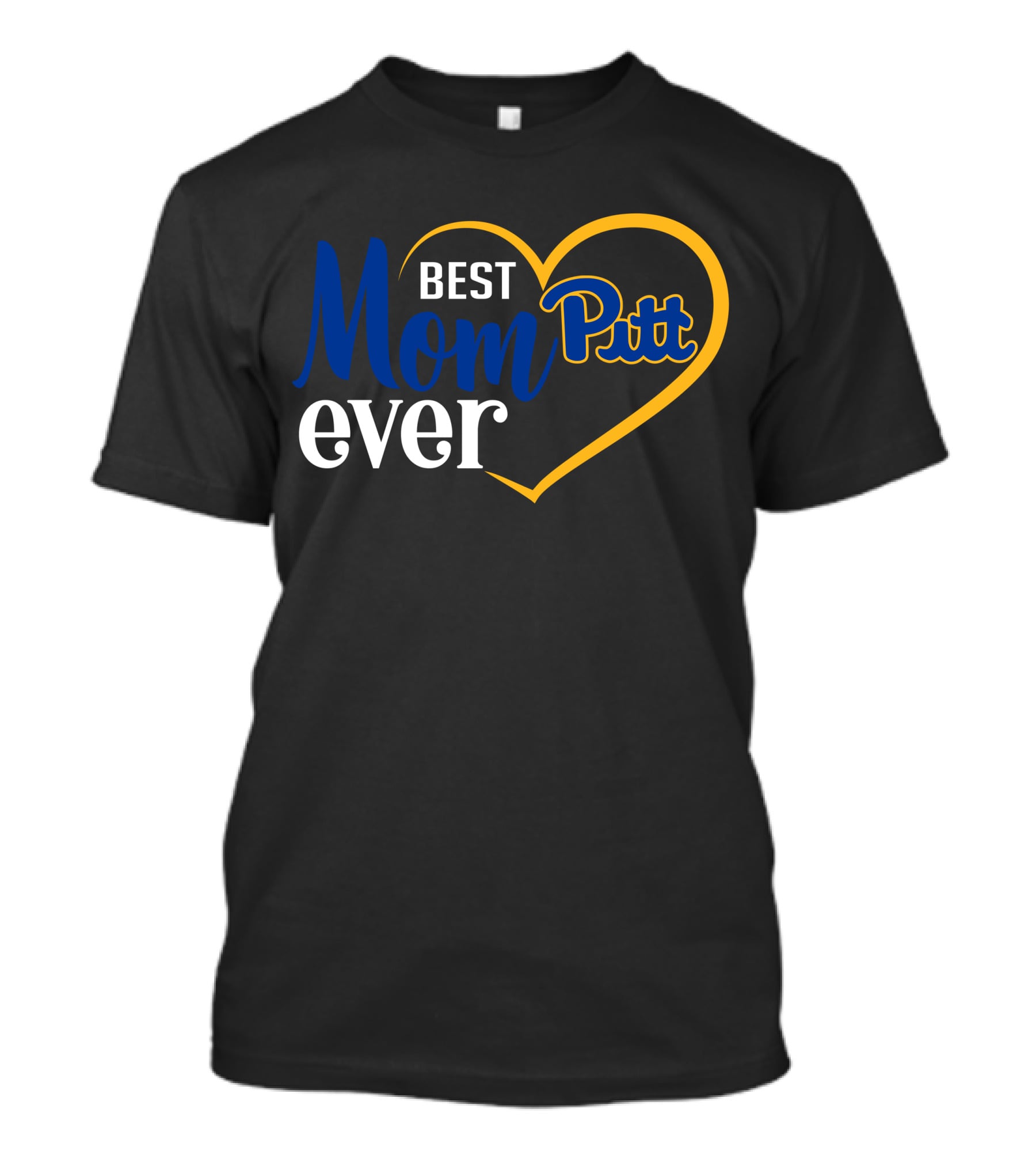 Best Mom Ever Pitt Panthers Heart T-Shirt