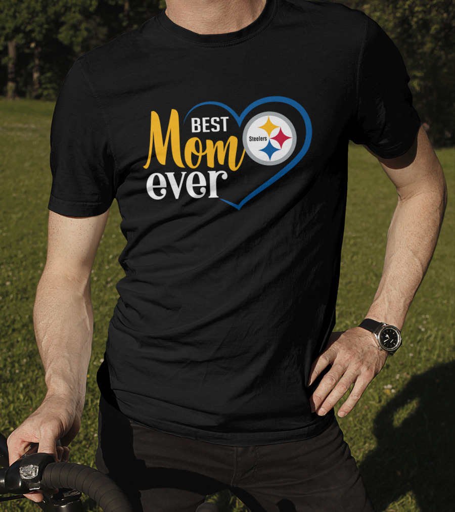 Pittsburgh Steelers Best Mom Ever Heart T-Shirt