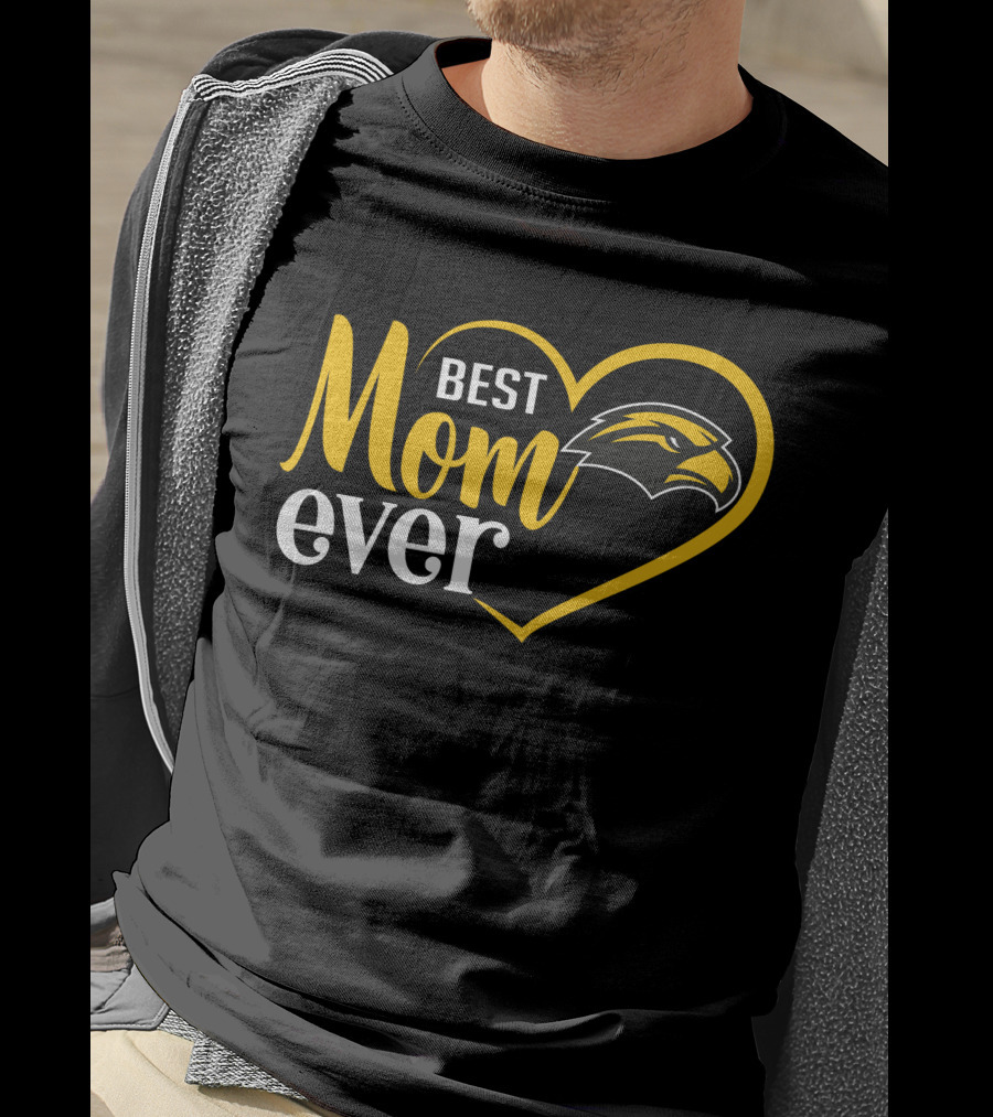 Southern Mississippi Golden Eagles Best Mom Ever Heart T-Shirt