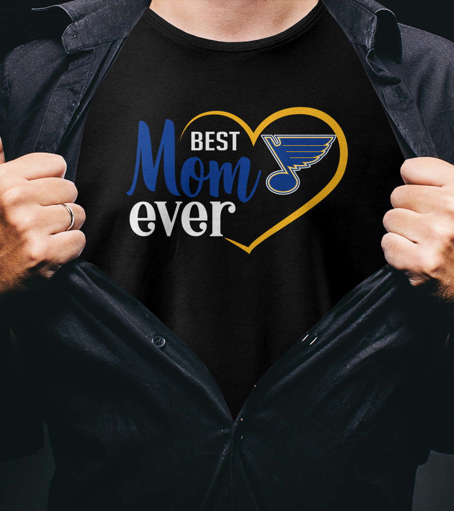 Best Mom Ever St Louis Blues Heart T-Shirt