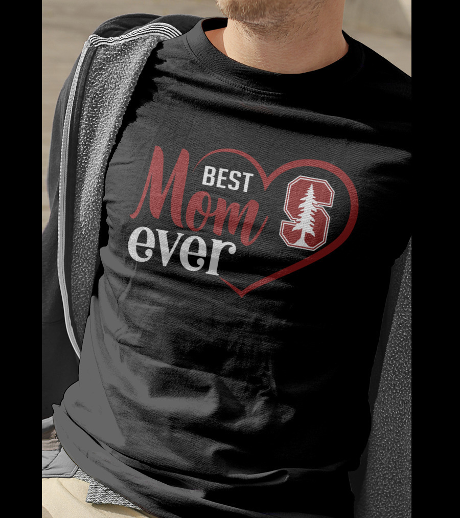 Best Mom Ever Stanford Cardinal Heart T-Shirt