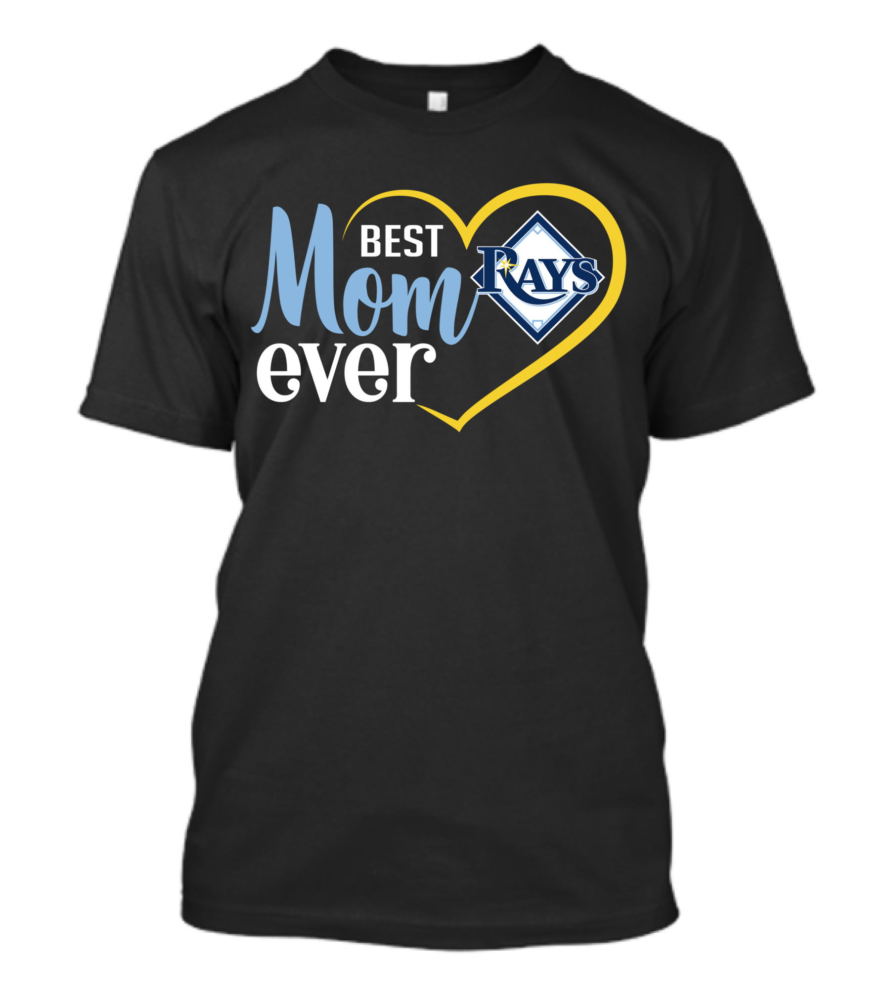 Tampa Bay Rays Best Mom Ever Heart T-Shirt