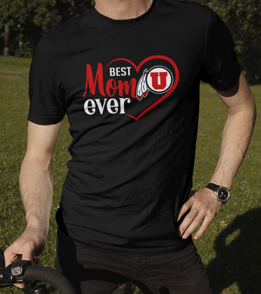 Best Mom Ever Utah Utes Heart T-Shirt