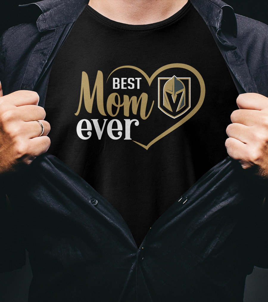 Vegas Golden Knights Best Mom Ever Heart T-Shirt
