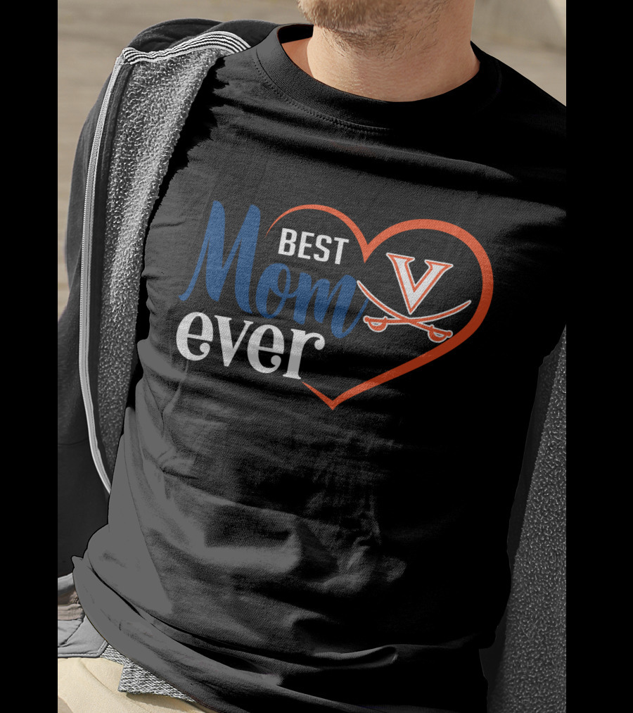 Best Mom Ever Virginia Cavaliers Heart T-Shirt