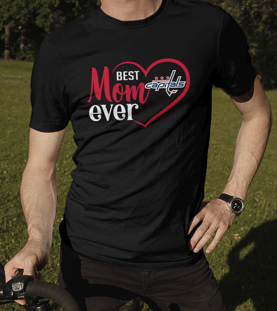 Washington Capitals Best Mom Ever Heart T-Shirt