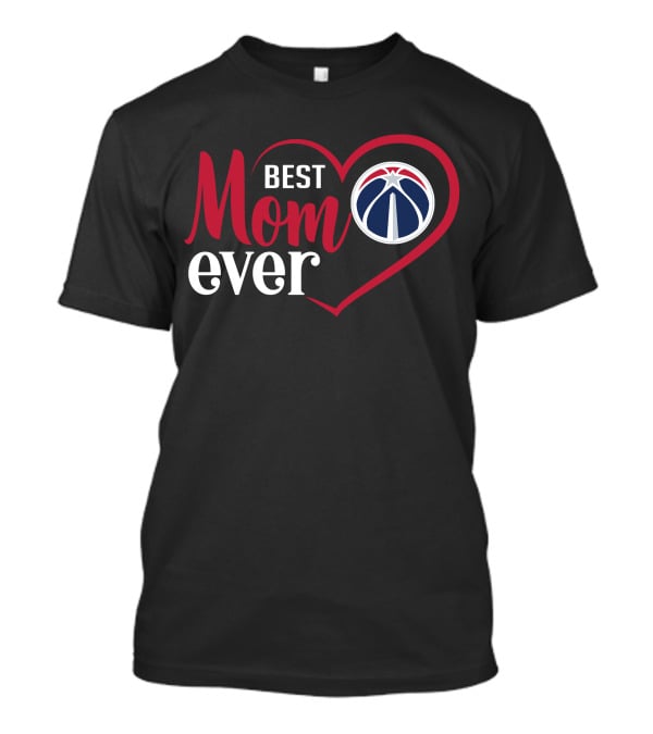 Washington Wizards Best Mom Ever Heart T-Shirt