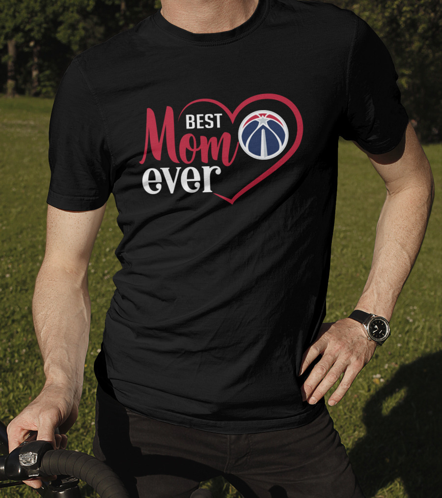 Washington Wizards Best Mom Ever Heart T-Shirt