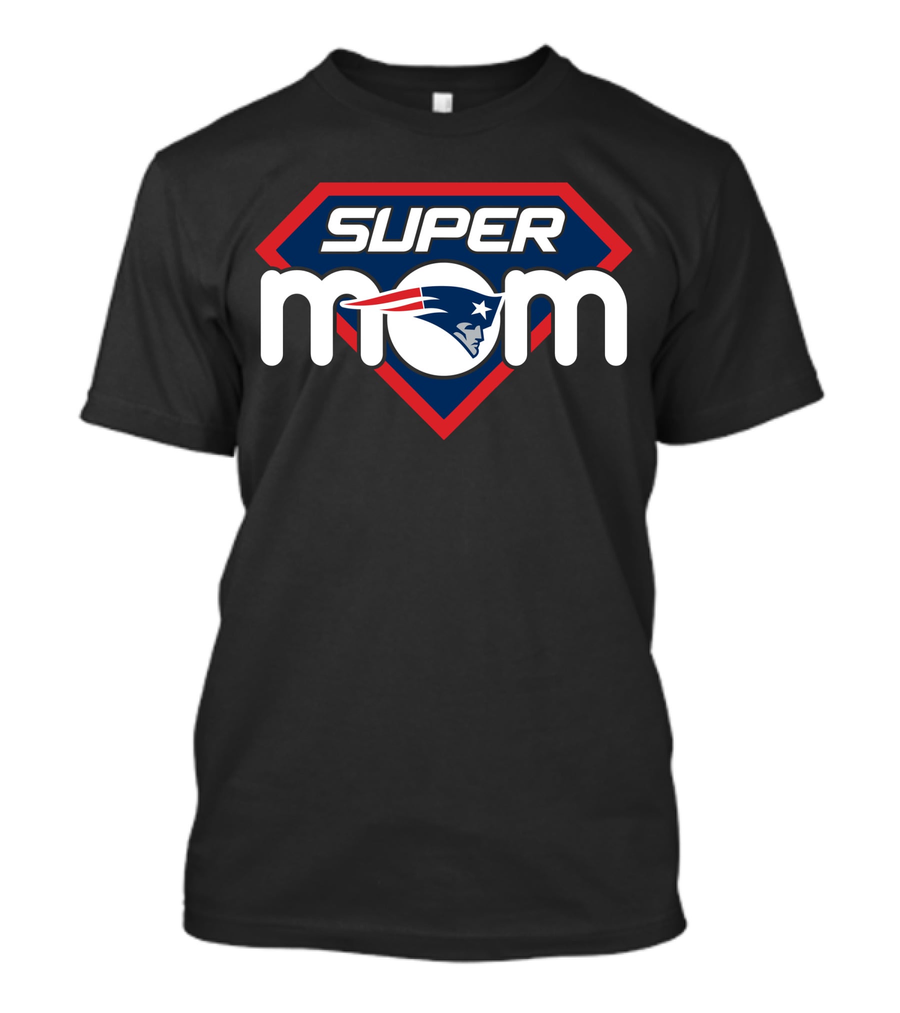 Super Mom New England Patriots Logo Inspired T-Shirt