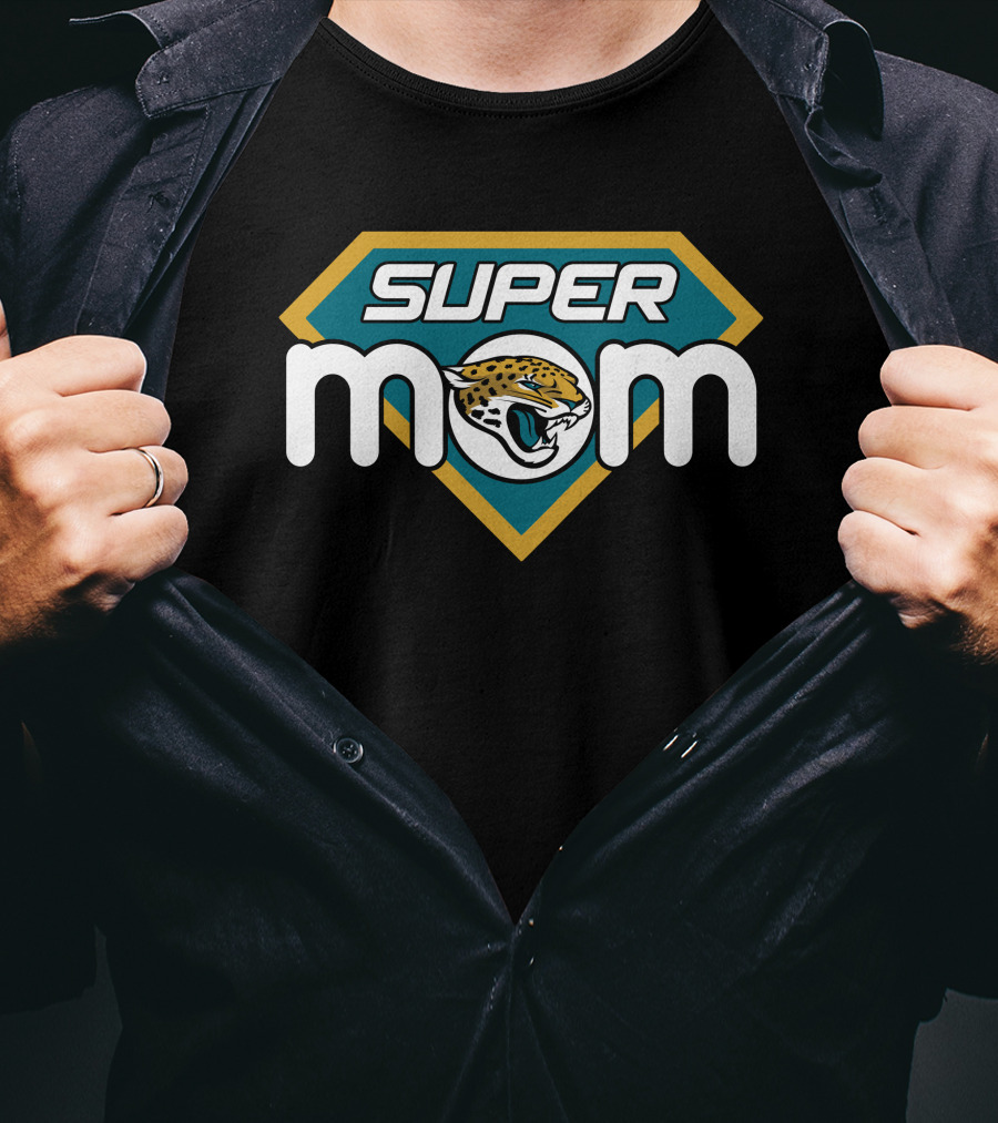 Jacksonville Jaguars Super Mom Fan Logo Badge T-Shirt