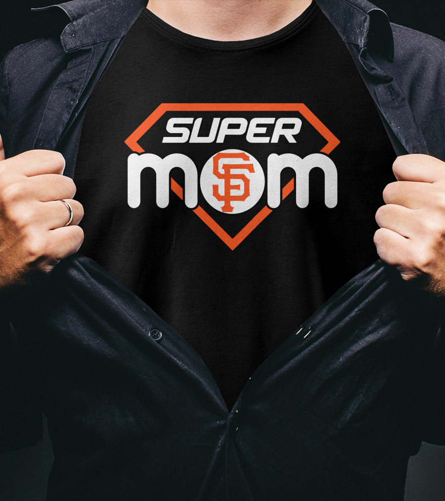 San Francisco Giants Super Mom 42 Iconic Baseball Theme T-Shirt