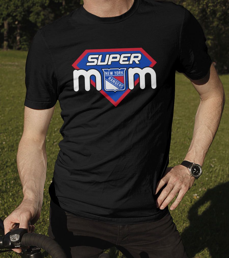 New York Rangers Super Mom Emblem With Shield T-Shirt