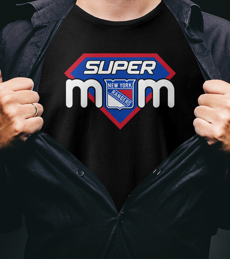 New York Rangers Super Mom Emblem With Shield T-Shirt