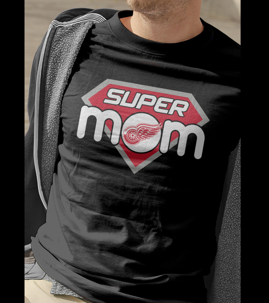 Detroit Red Wings Super Mom Hero T-Shirt