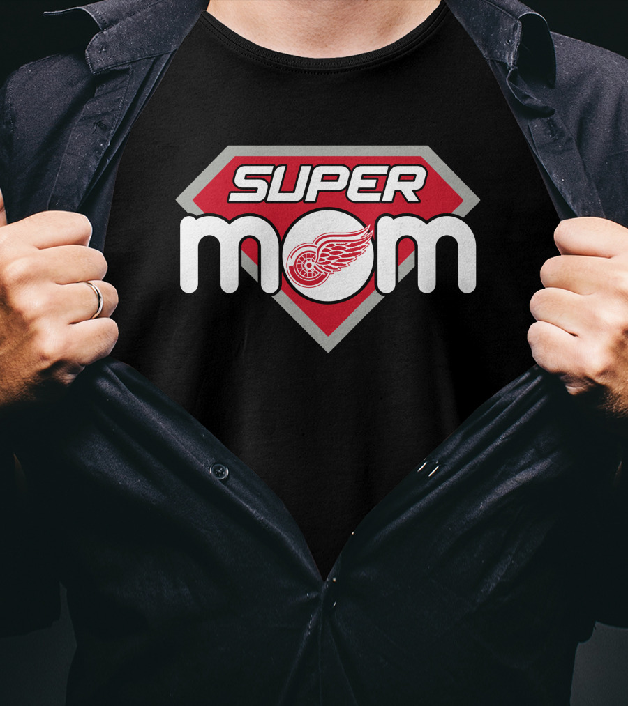 Detroit Red Wings Super Mom Hero T-Shirt