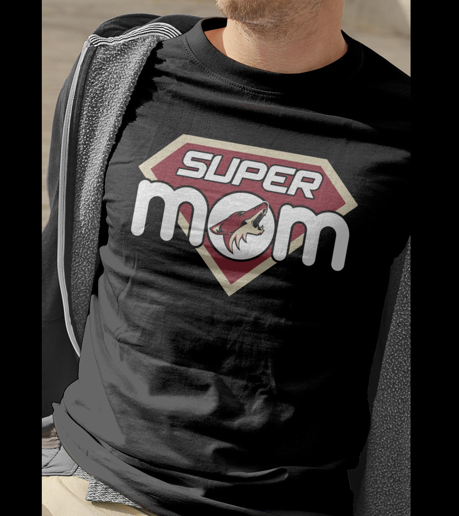 Arizona Coyotes Super Mom Logo Diamond T-Shirt