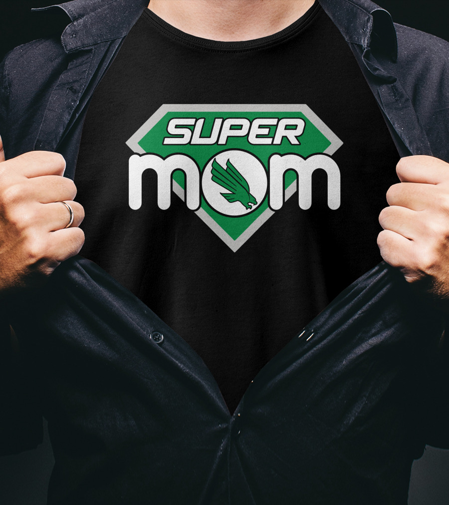 North Texas Mean Green Super Mom Shield T-Shirt