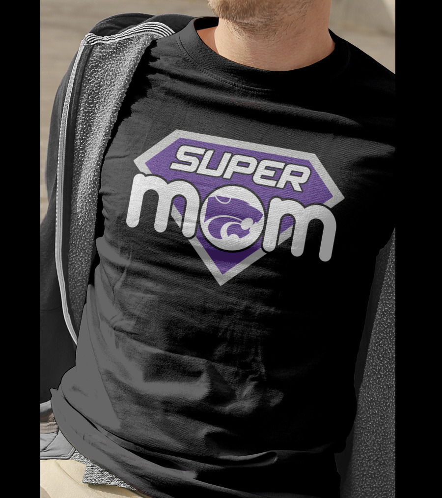 Kansas State Wildcats Super Mom Logo T-Shirt