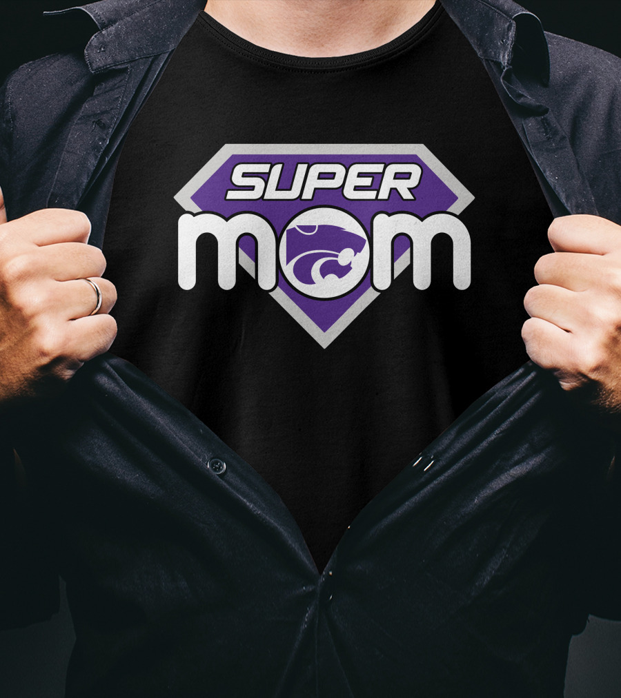 Kansas State Wildcats Super Mom Logo T-Shirt