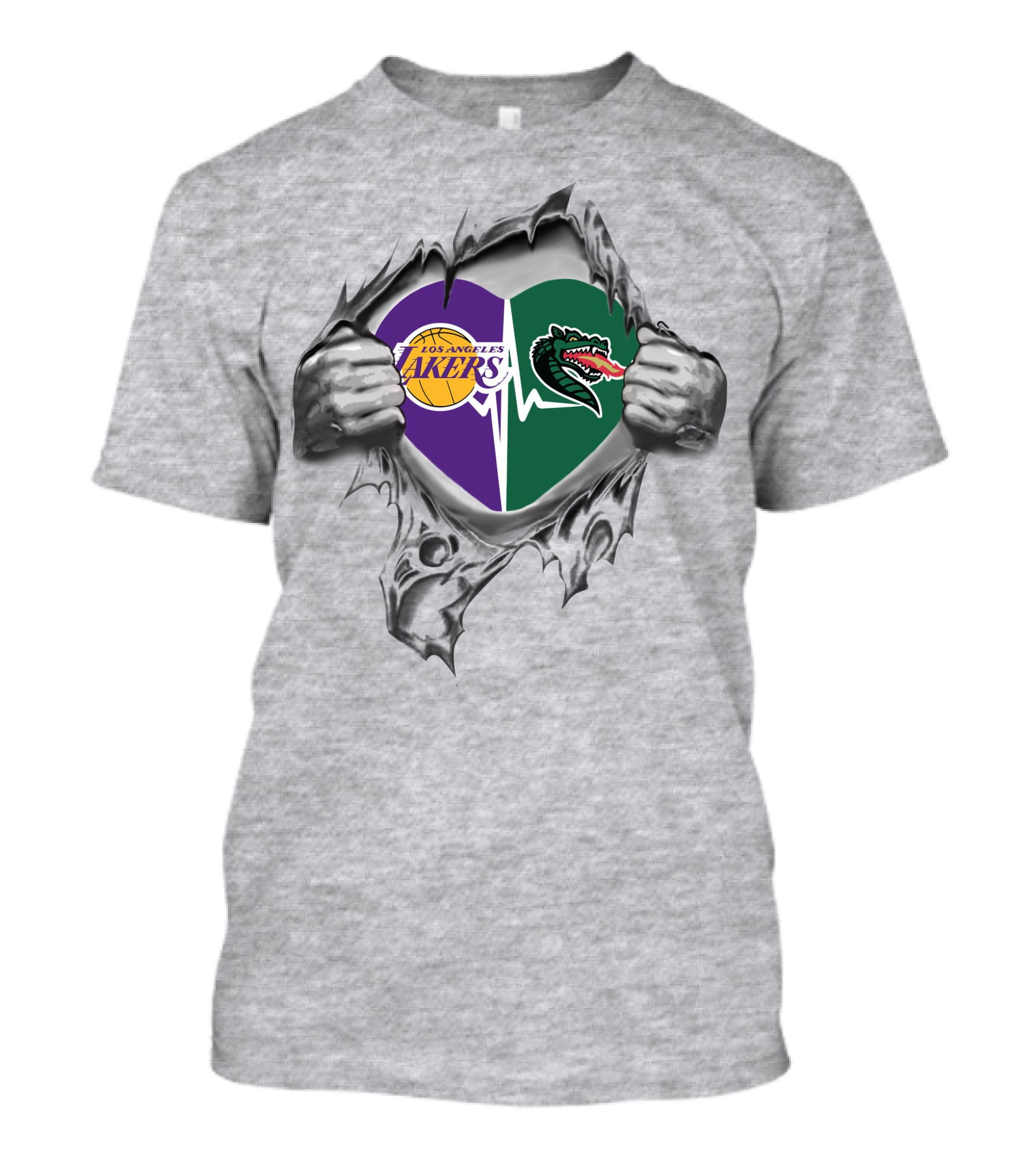 Los Angeles Lakers Uab Blazers Heart T-Shirt