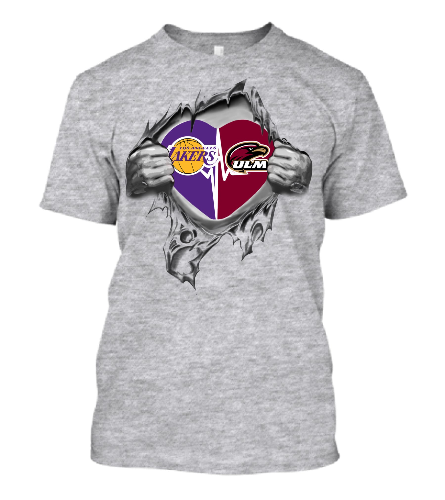 Los Angeles Lakers Ulm Warhawks Heartbeat Passion T-Shirt