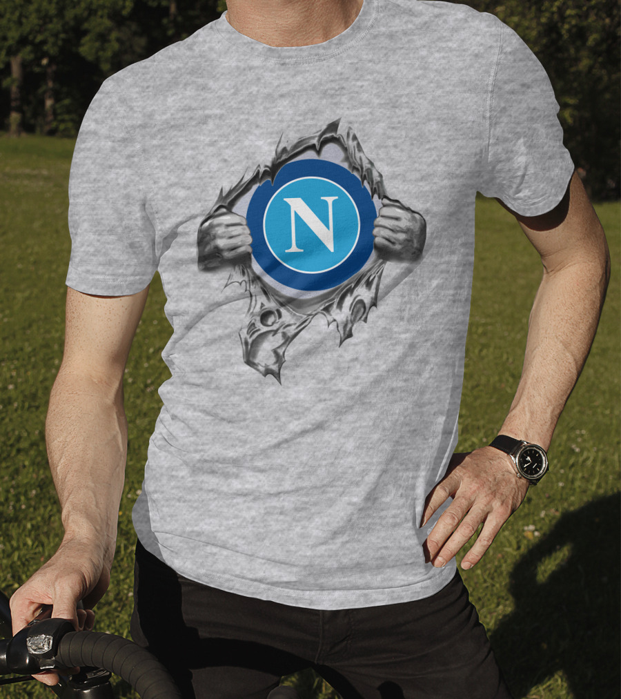 Napoli Super Fan Torn Reveal Logo T-Shirt