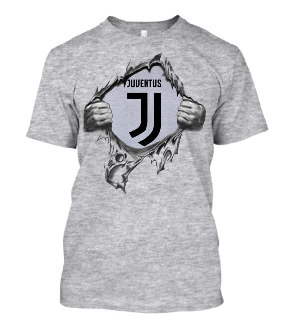 Juventus Super Fan Logo Jj Tearing Hands 295 T-Shirt