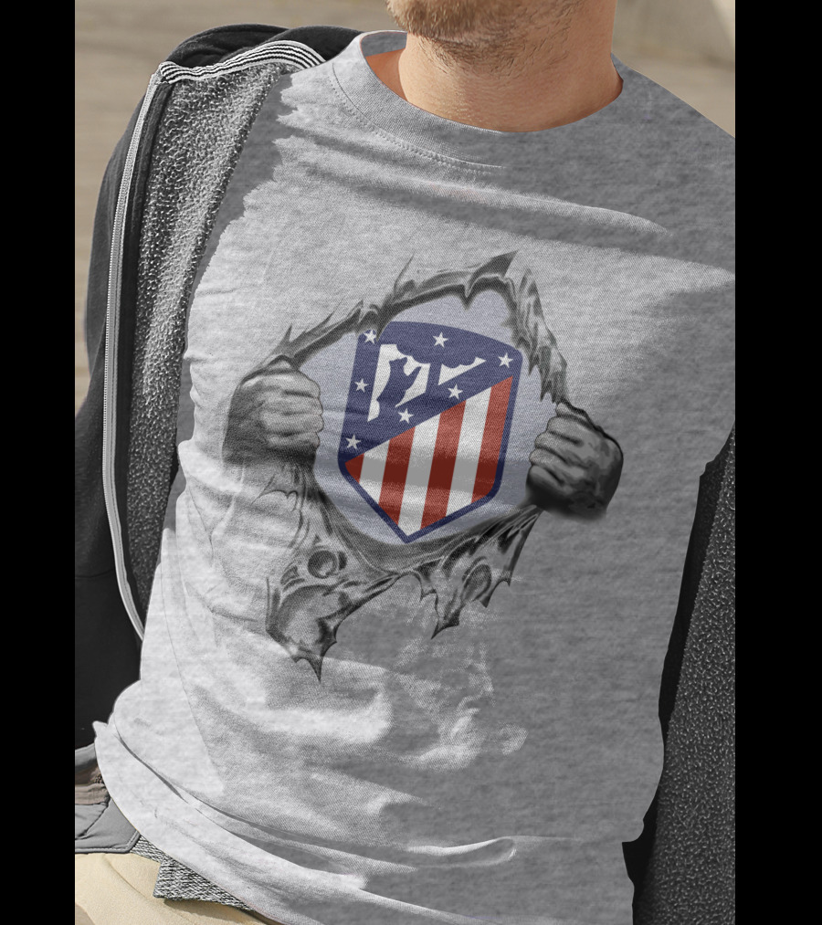 Atletico Madrid Super Fan Crest Tear T-Shirt