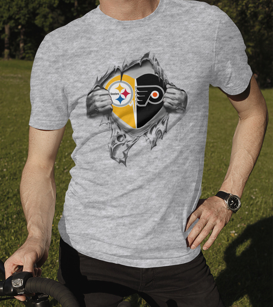 Steelers And Flyers It's In My Heart T-Shirt